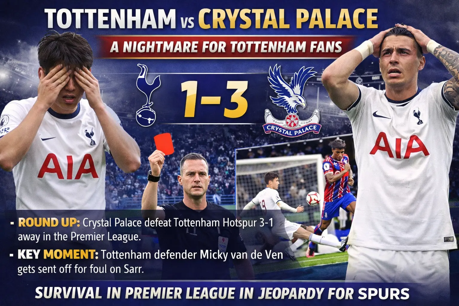 Tottenham vs Crystal Palace: A Nightmare for Tottenham Fans