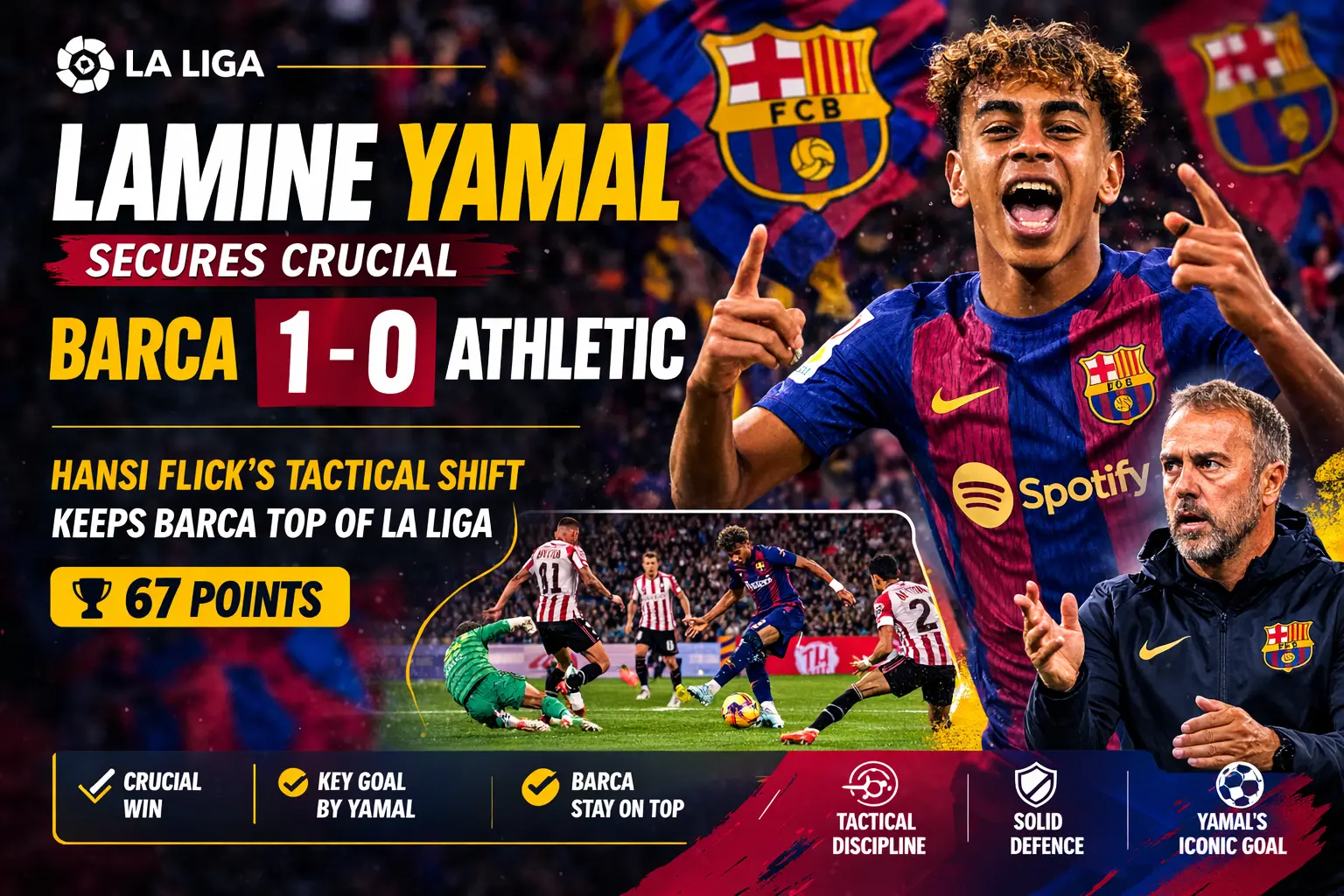Athletic Club vs Barcelona: Lamine Yamal gets a Crucial Win for Barcelona