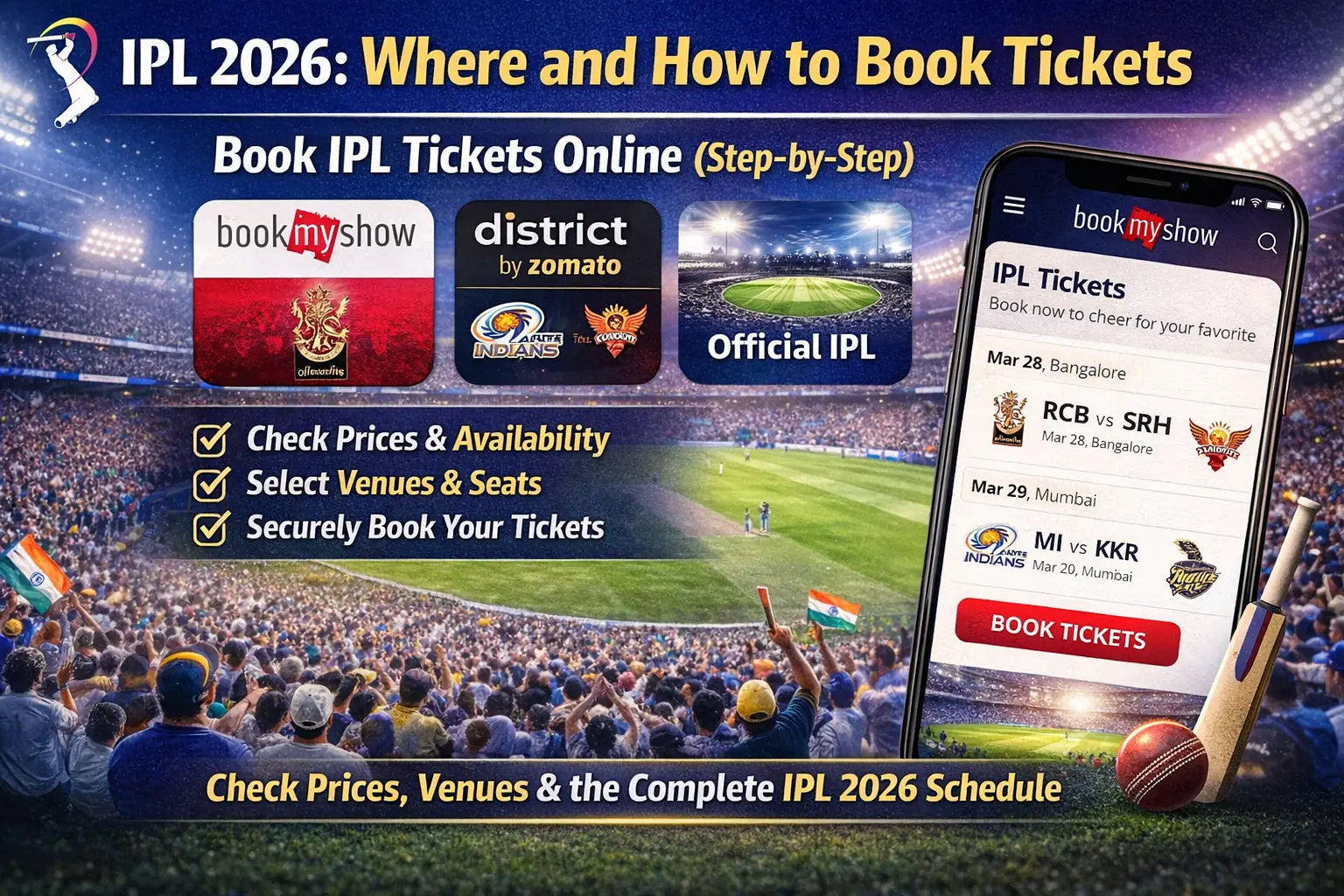 IPL 2026: Where and How to Book Tickets
