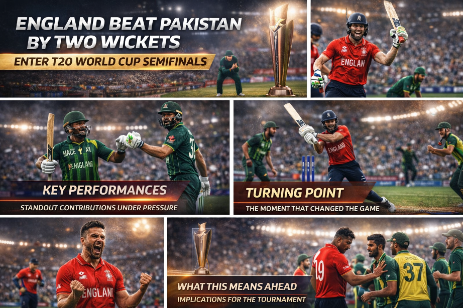 England beat Pakistan by two wickets to enter T20 World Cup semifinals