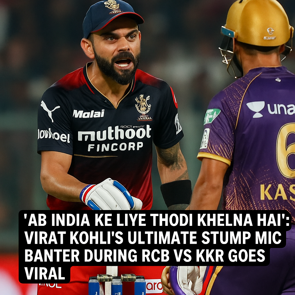 Ab India Ke Liye Thodi Khelna Hai ": Virat Kohli's Ultimate Stump Mic Banter During RCB vs KKR Goes Viral