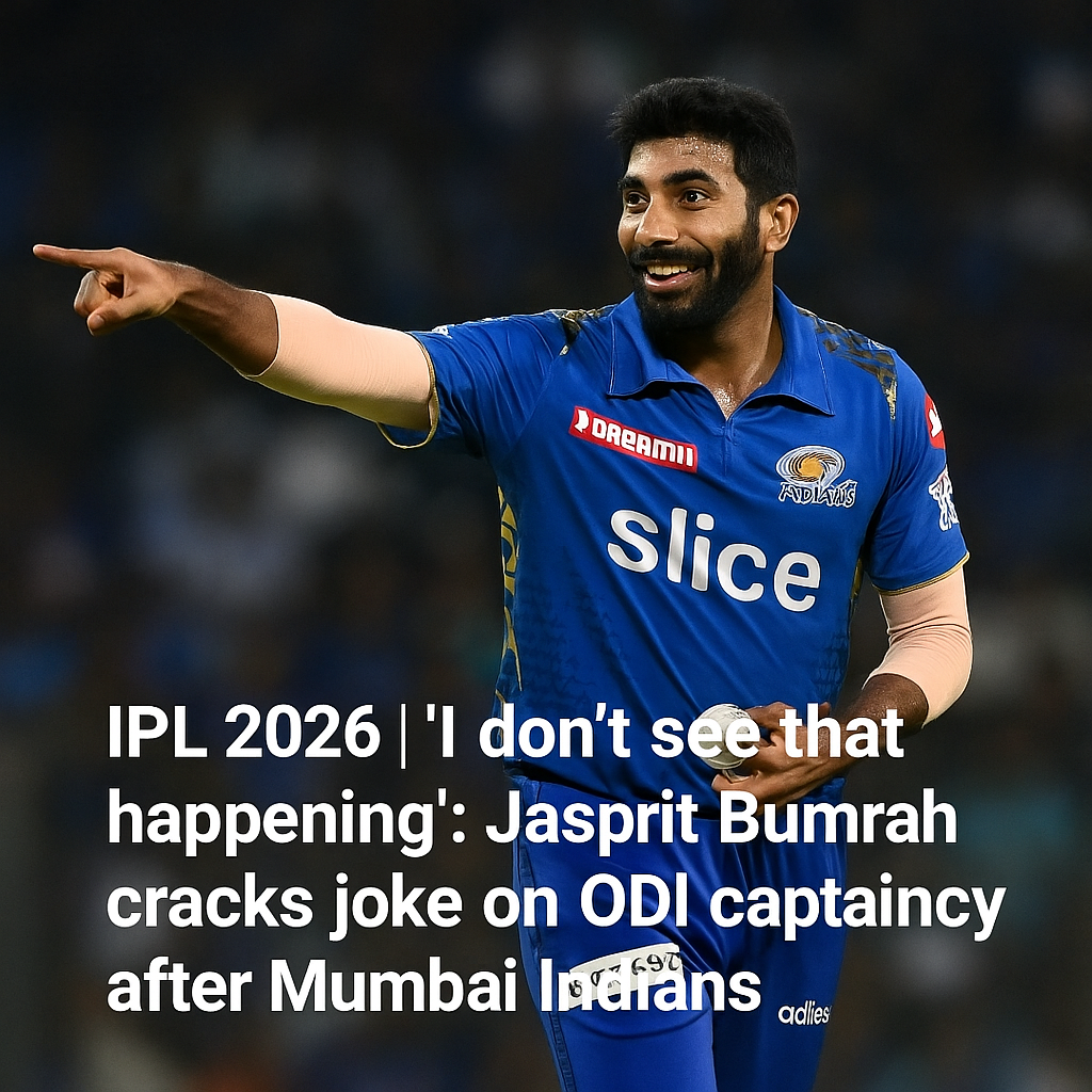 IPL 2026 | 'I don't see that happening': Jasprit Bumrah cracks joke on ODI captaincy after Mumbai Indians