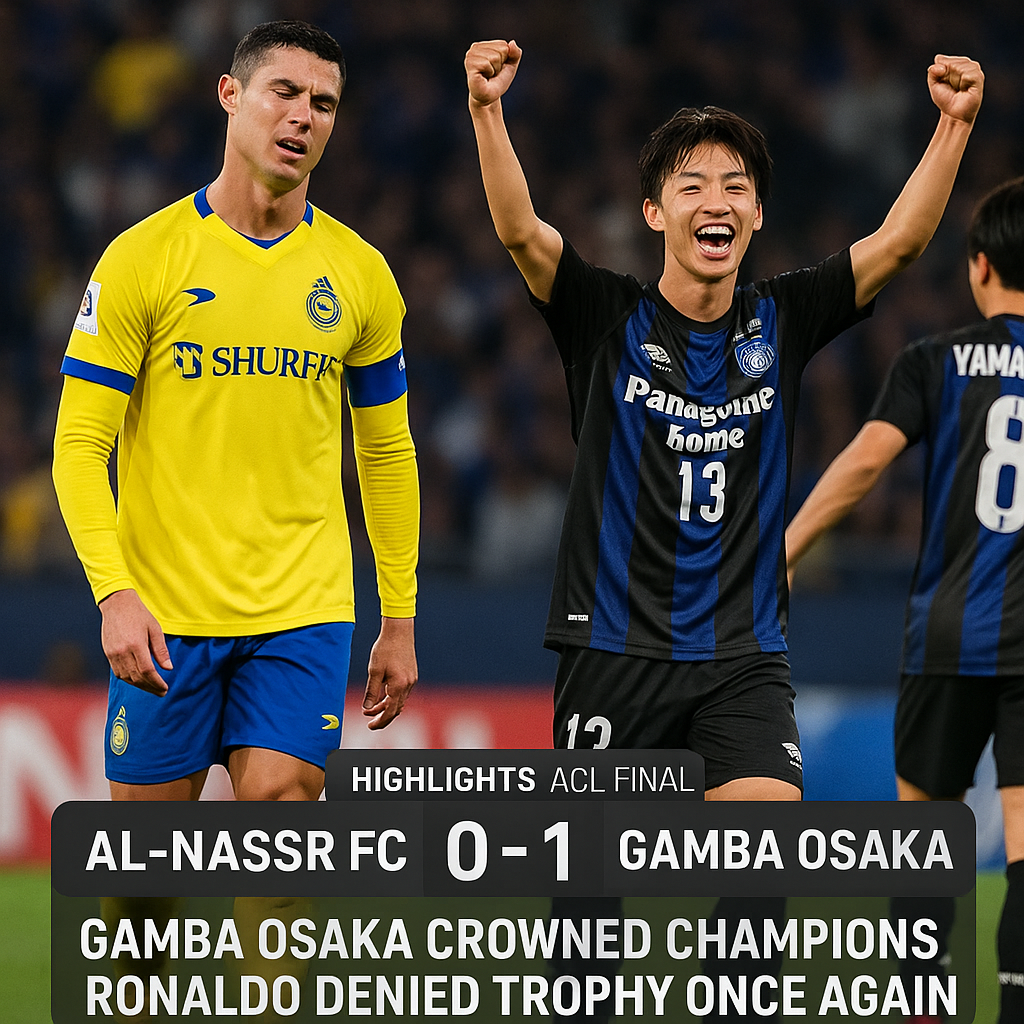 Al-Nassr FC 0-1 Gamba Osaka highlights, ACL Two final: Gamba Osaka crowned Champions, Ronaldo denied trophy once again