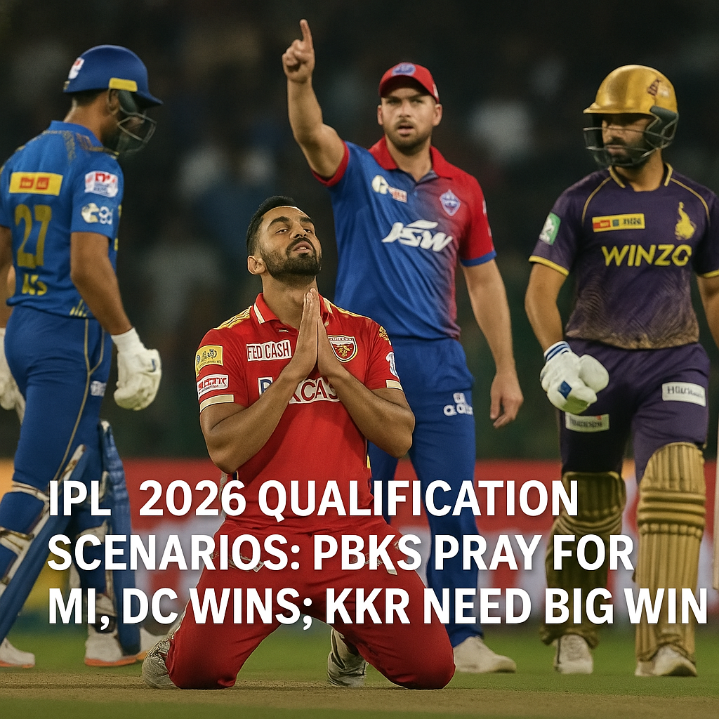 IPL 2026 Qualification Scenarios: PBKS pray for MI, DC wins; KKR need big win