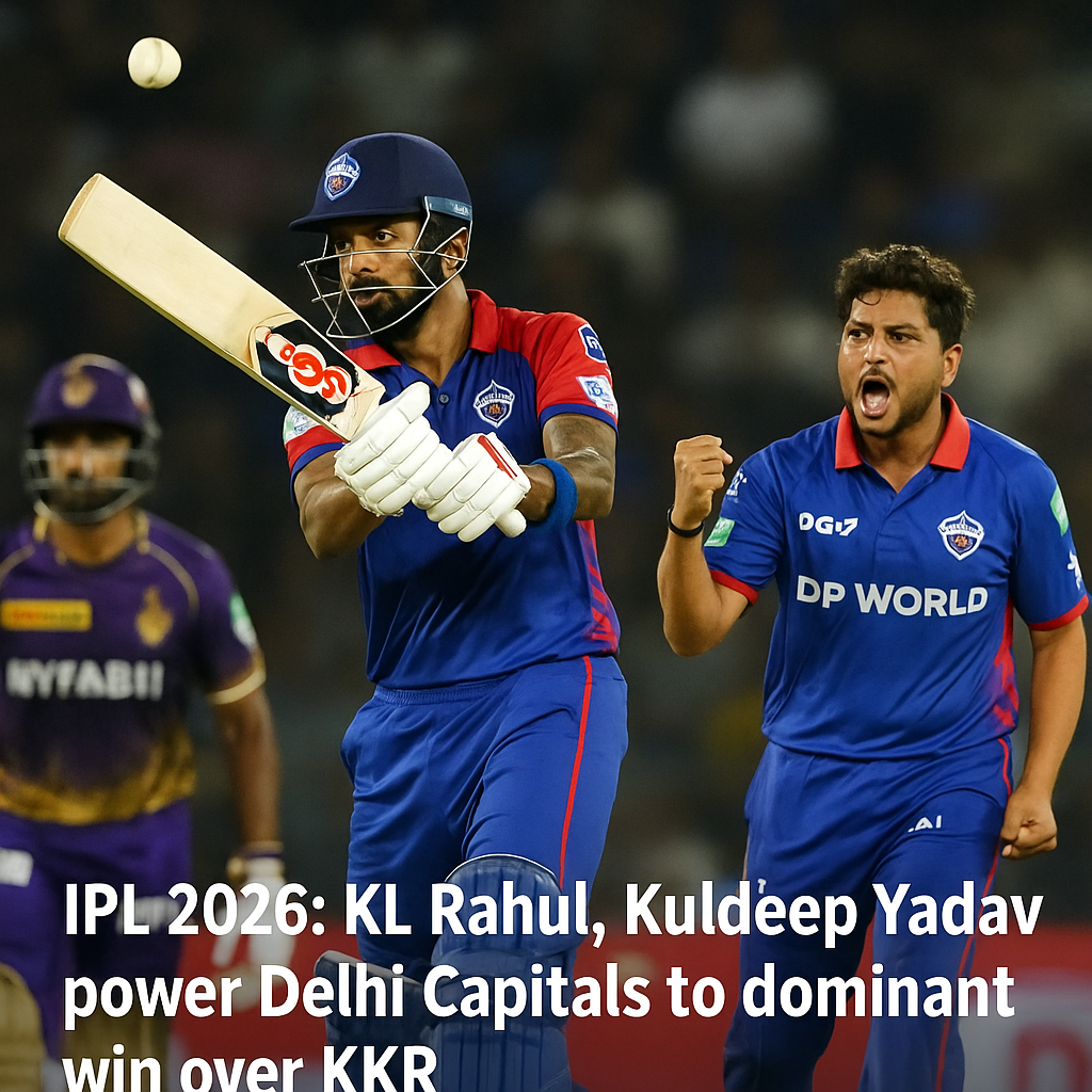 IPL 2026: KL Rahul, Kuldeep Yadav power Delhi Capitals to dominant win over KKR